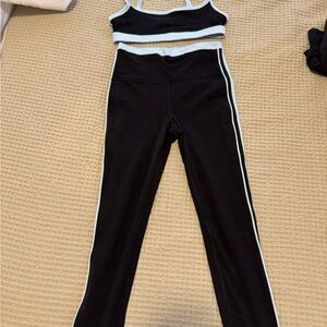 Athleta Light Blue and Black set